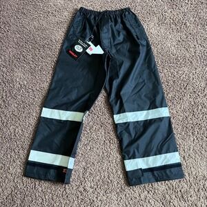 Tingley Icon Job Sight Mens Black Reflective Rain Pants Waterproof Medium NEW